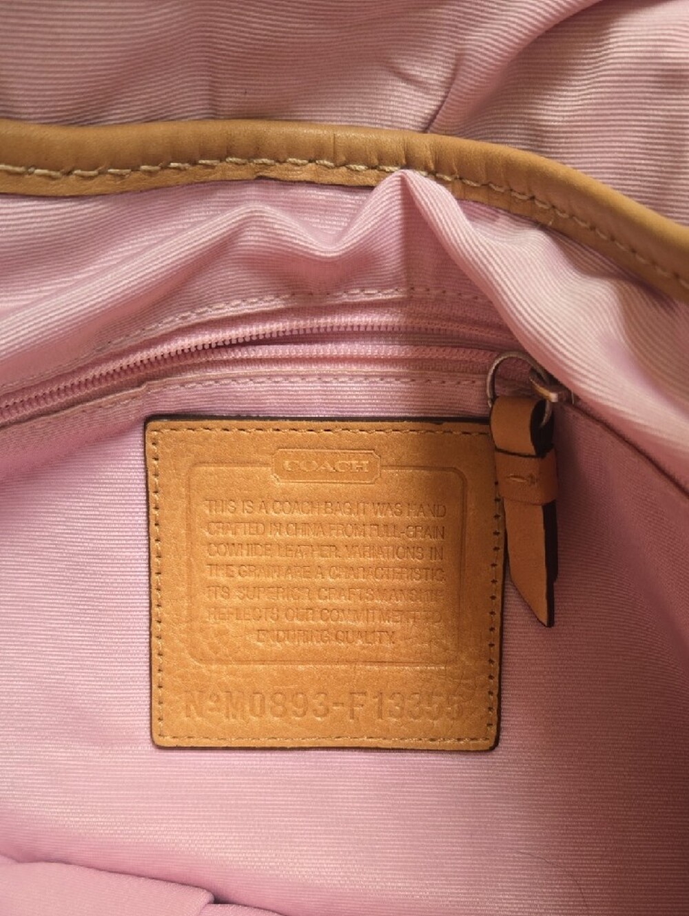 Coach Tan Leather Shoulder Bag with Buckle Accent - Picture 4 of 8